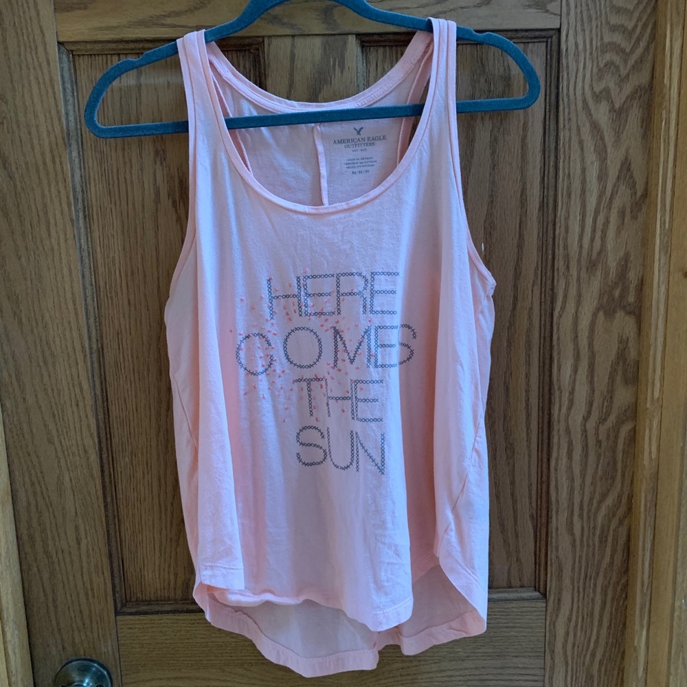Here comes the sun pink tank top